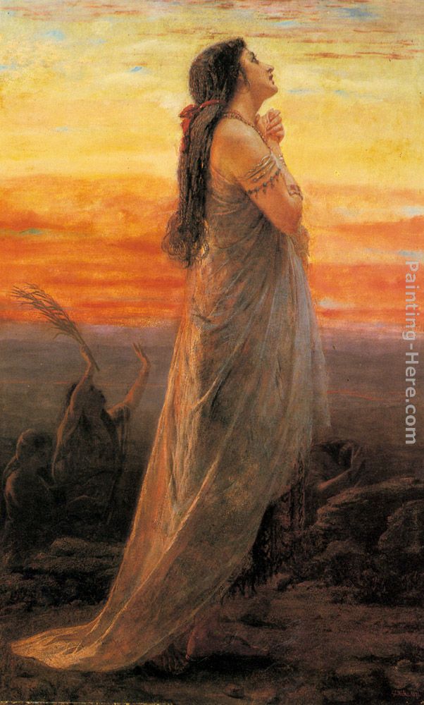 The Lament of Jephthah's Daughter painting - George Elgar Hicks The Lament of Jephthah's Daughter art painting